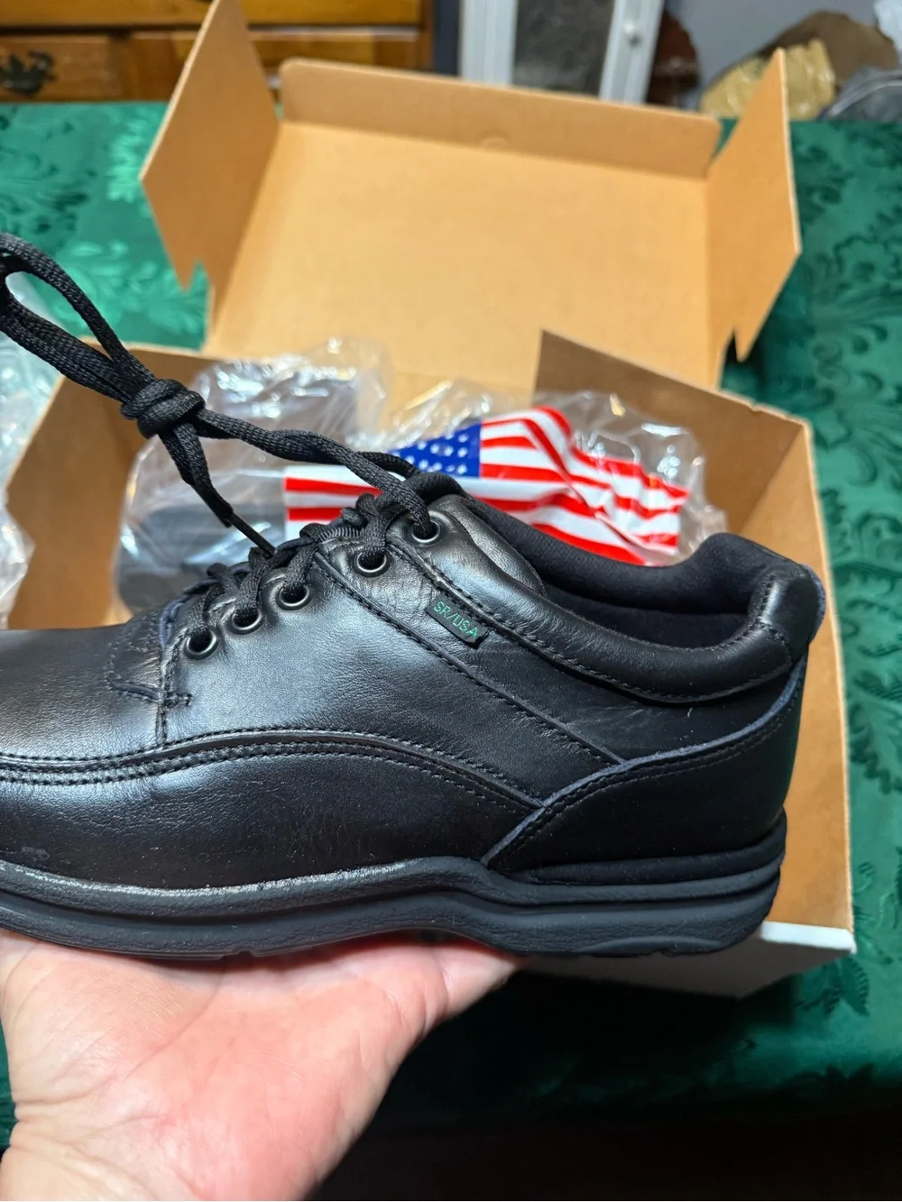 Rockport Works pro Walker, postal approved, black leather shoes men’s NWT